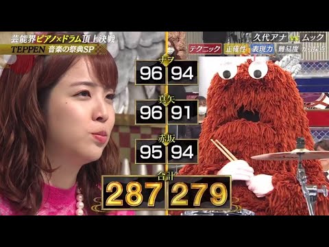 【土曜プレミアム・TEPPEN2023冬】【久代萌美】【ムック】ドラム頂上決戦