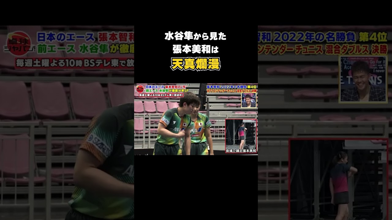 【試合会場でよく踊っている（笑）】レジェンド・水谷隼から見た張本美和