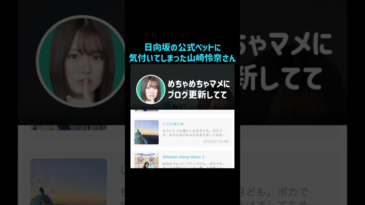 【日向坂46】メンバーに並んでブログ更新してるポカって何者？？？#日向坂46 #ポカ#山崎怜奈 #若林正恭