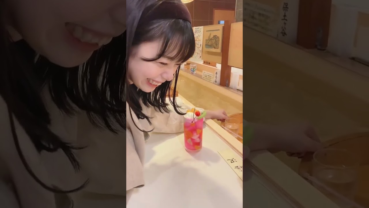美女と寿司屋でデート気分