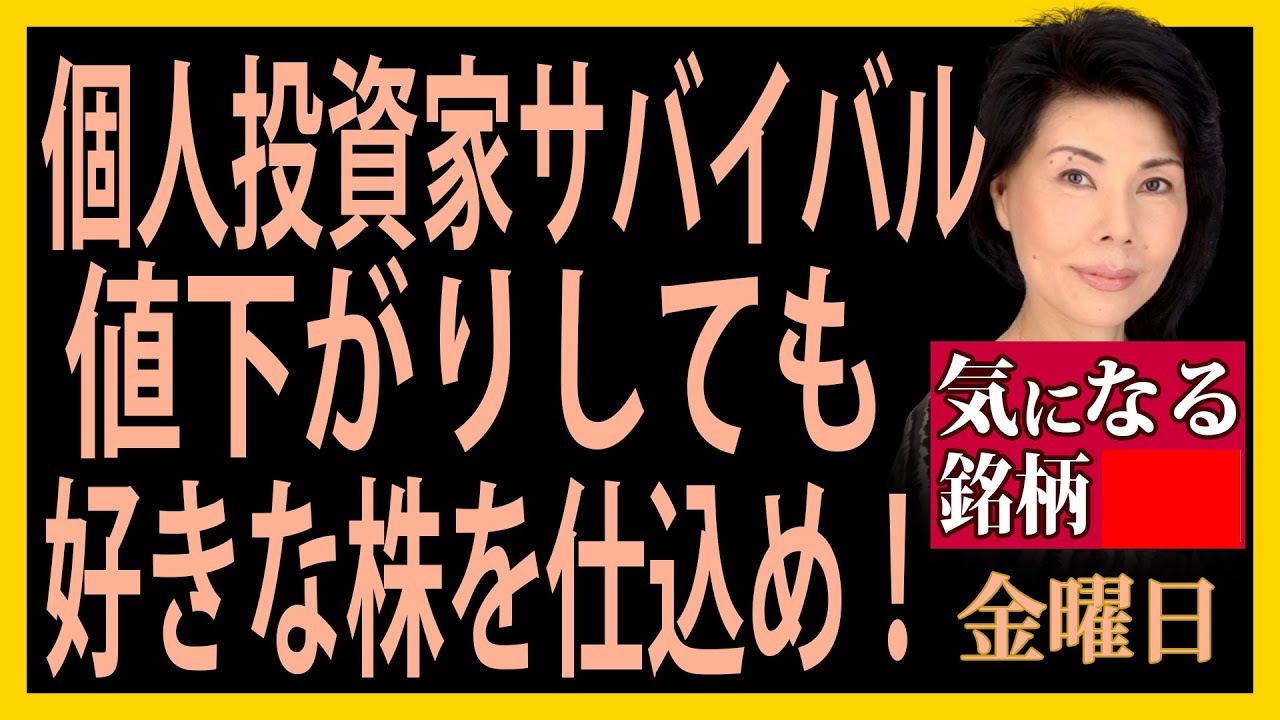 木村佳子の気になる銘柄　「個人投資家サバイバル　値下がりしても好きな株を仕込め！」