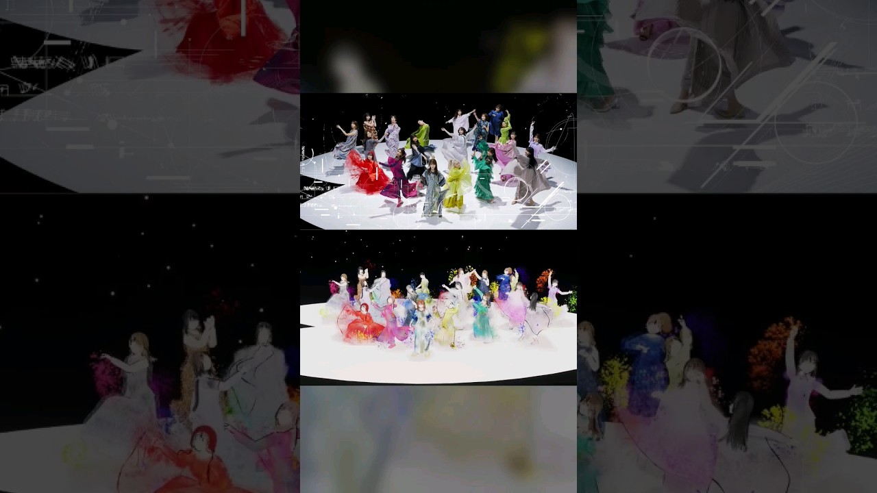 櫻坂46「桜月」立体アーティスト写真を描きました 2 #Shorts