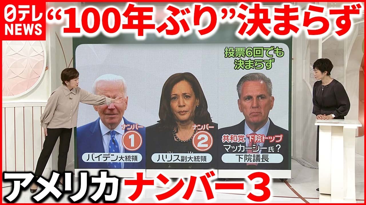【アメリカ】“事実上のナンバー3”  下院議長決まらず混乱続く
