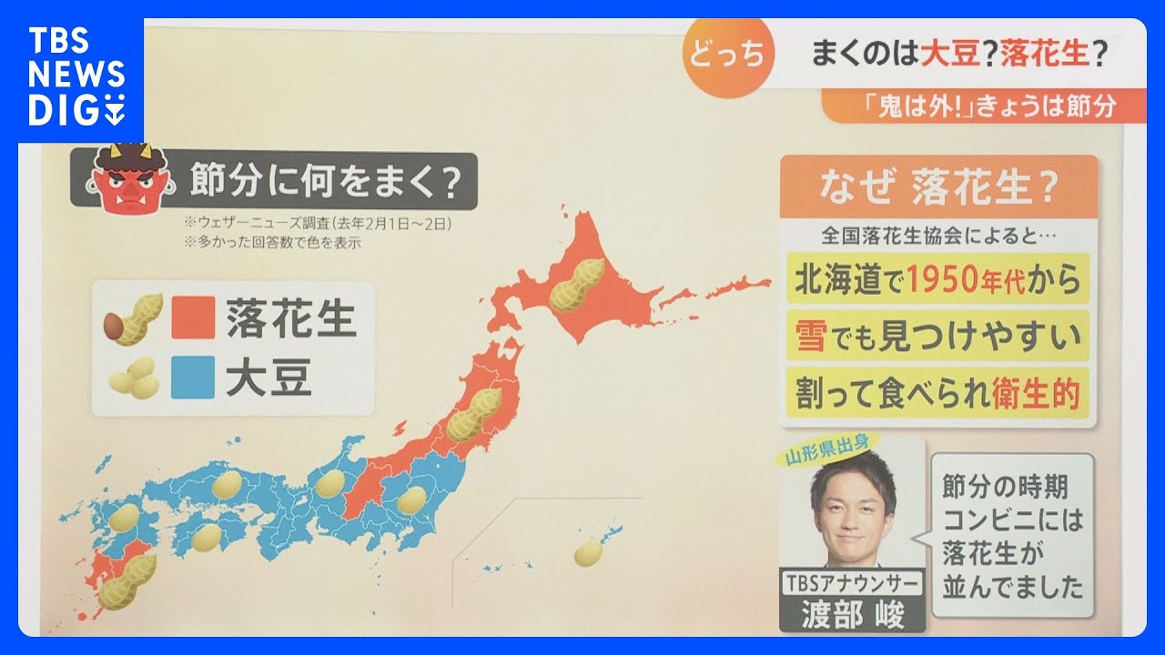 【解説】節分の豆まきは大豆？落花生？それとも豆まきはしない？ 節分のちょっと変わった風習を調査｜TBS NEWS DIG