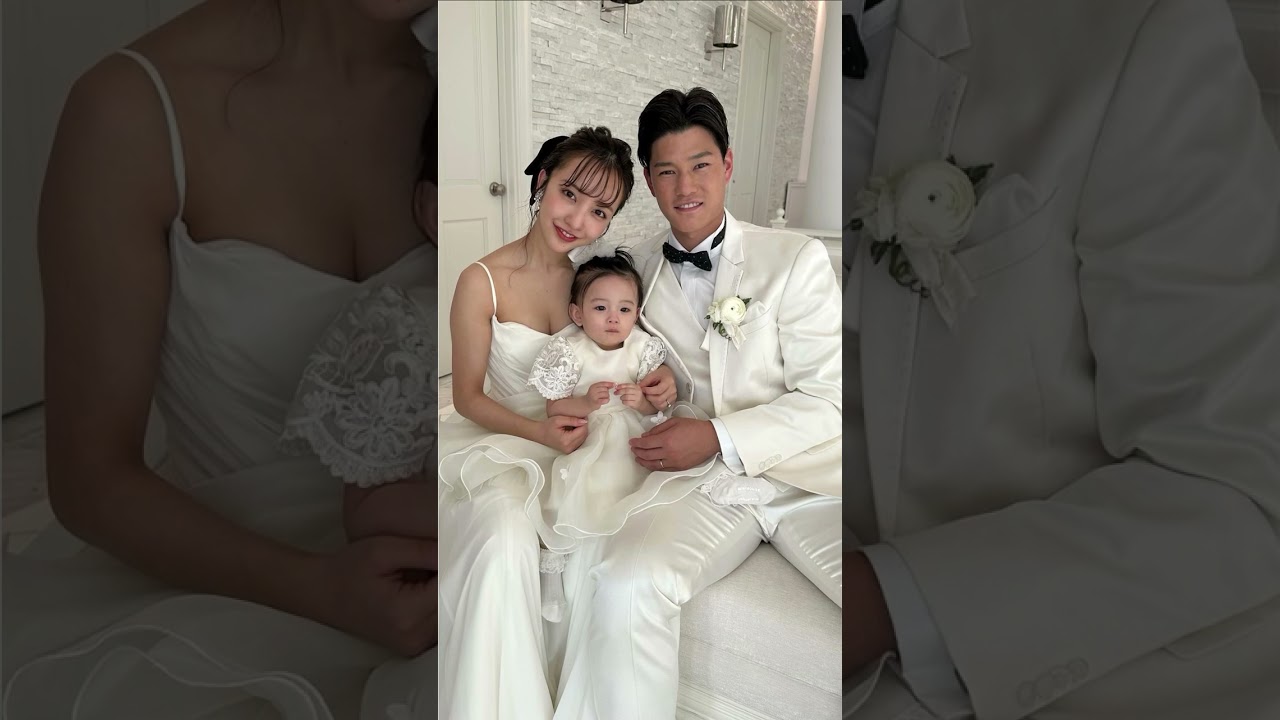 家族3人の結婚ショットに賛否両論。"不自然に見える"#板野友美 #中島【芸能】#shorts