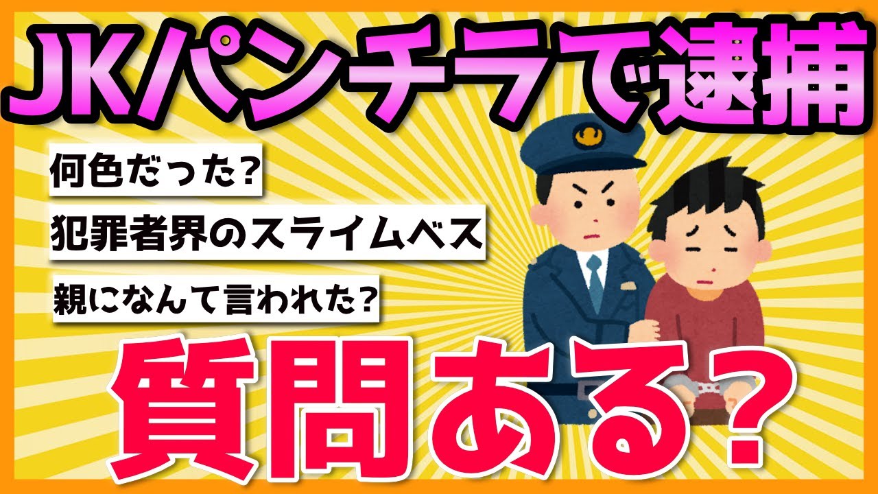 JKのパンチラ見て逮捕、人生終了したけど質問ある？