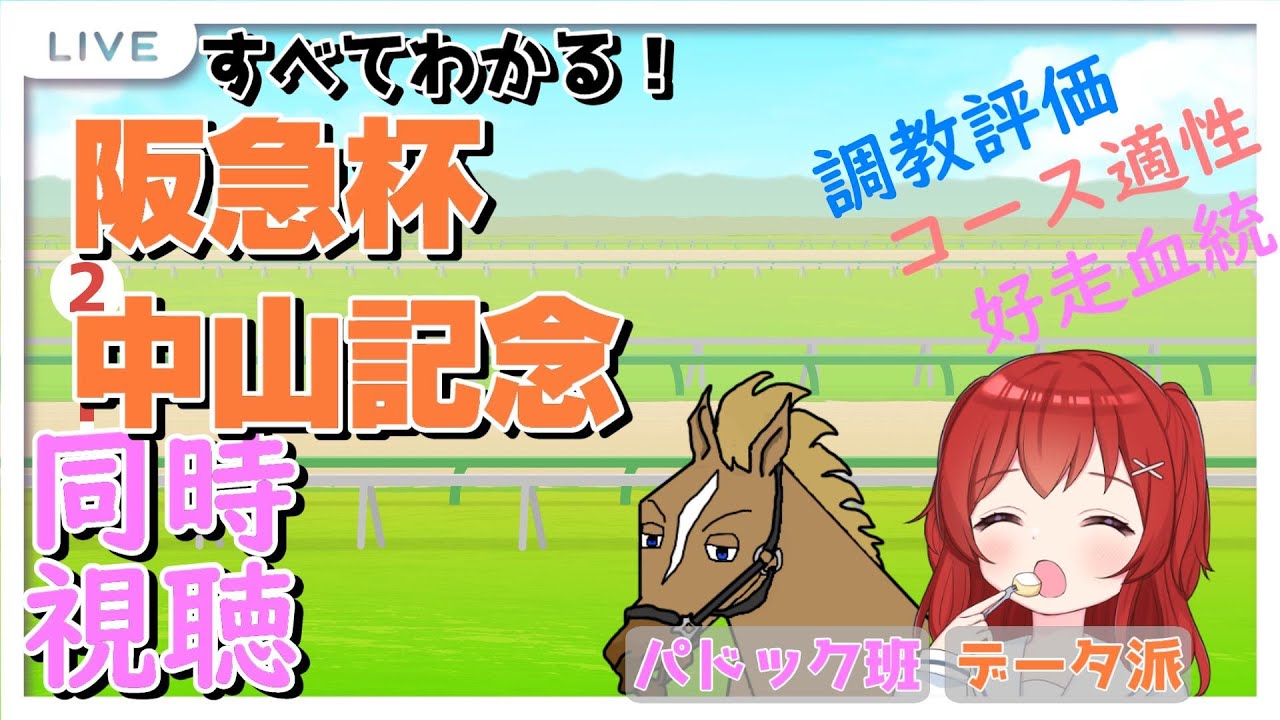 【 #中山記念 #阪急杯    同時視聴配信】同時視聴版#みんなでKEIBA 【予想コメント大募集】