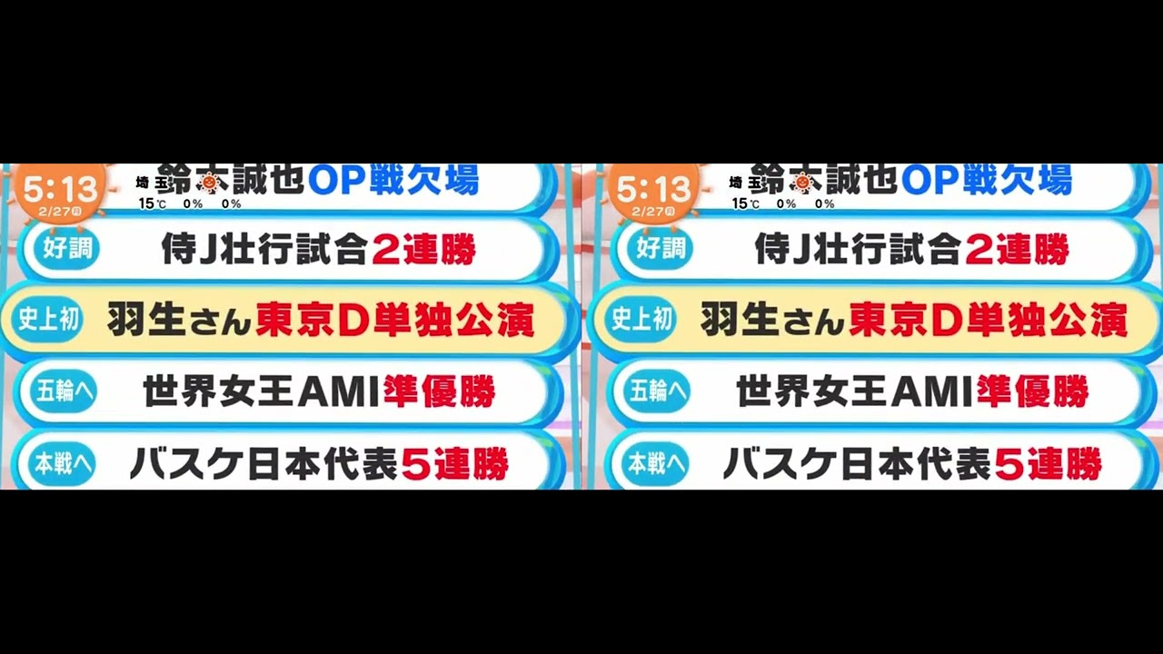 羽生結弦さん東京ドーム単独公演『めざましテレビ』2023年02月27日