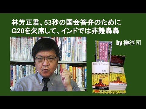 林芳正君、53秒の国会答弁のためにＧ20を欠席して、インドでは非難轟轟　by榊淳司