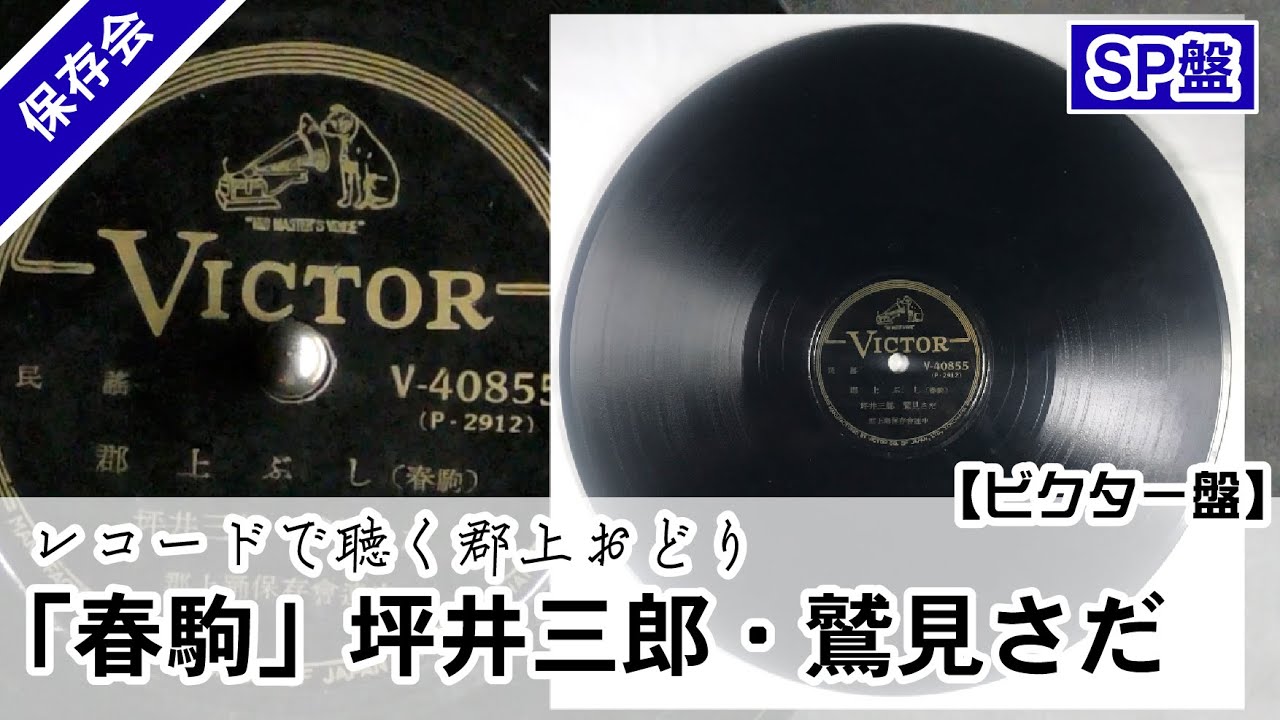【レコードで聴く郡上おどり】「春駒」坪井三郎・鷲見さだ（ビクターSP盤）