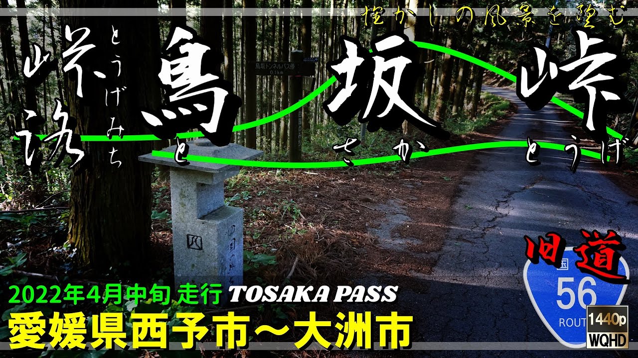 【峠路】鳥坂峠 ～３世代にわたる２代目の峠を辿る｜国道56号｜愛媛県西予市～大洲市｜2022年4月中旬【車載動画】