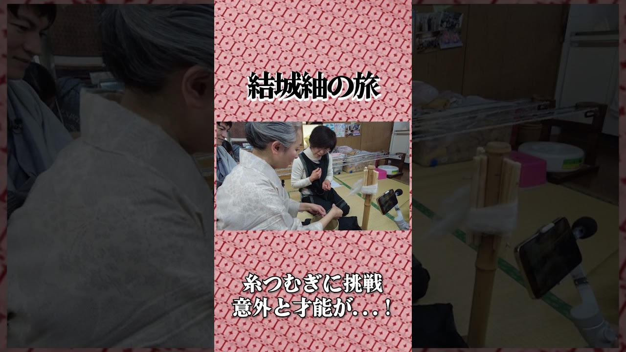 結城紬ができるまで！実際に見学してきました✨世界に認められた美しさとは..?詳しくは本編で！   #Shorts  #結城 #結城紬 #奥順