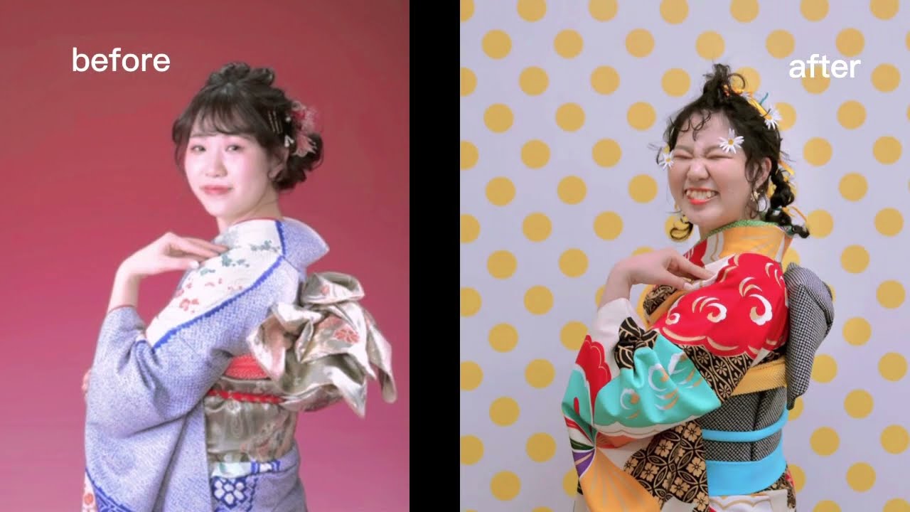 岡山県　成人式の前撮り　リベンジ撮影　　式場スタッフ