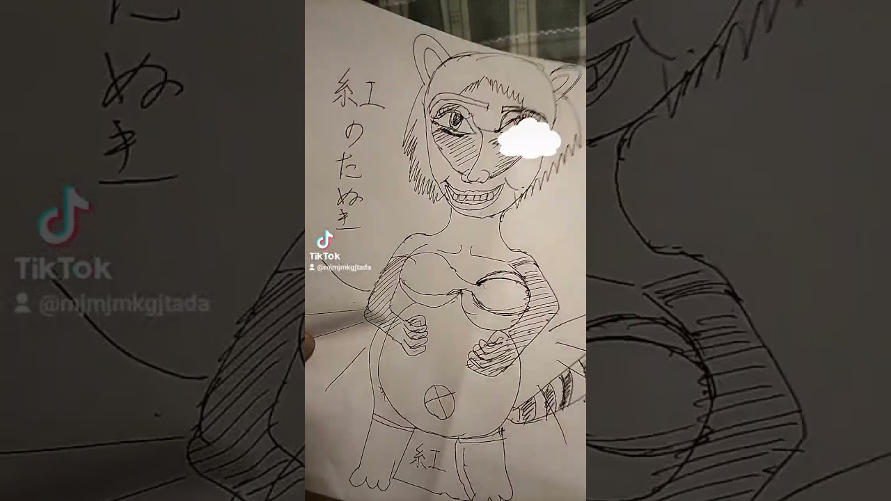 ＃竹俣紅アナイラストたぬき