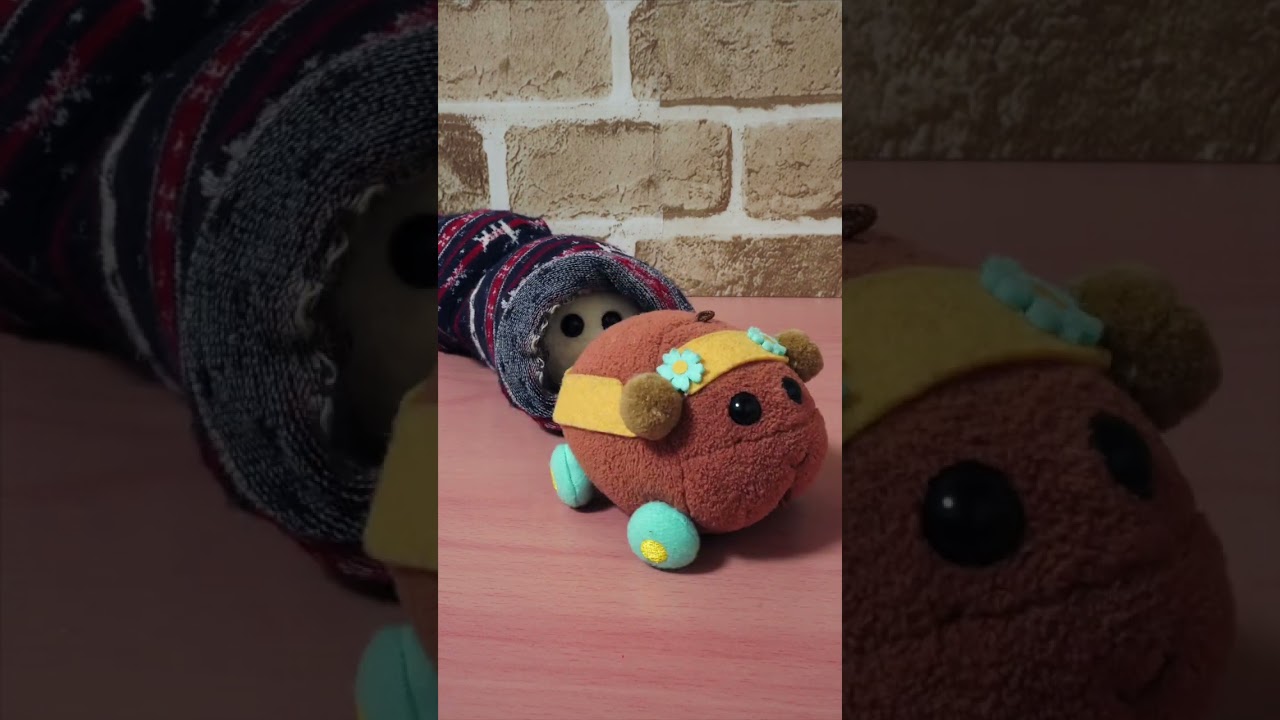 【コマ撮り】靴下から出てくる？！(PUIPUIモルカーファンフィクション)#shorts