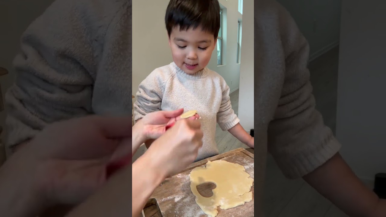 バレンタインデーにダディへのクッキー作り #shorts