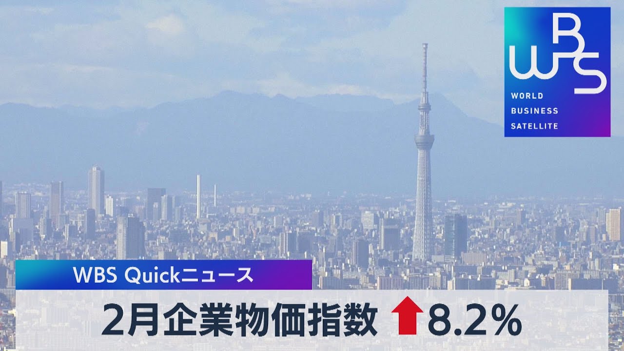 ２月企業物価指数 ↑8.2％【WBS】（2023年3月10日）