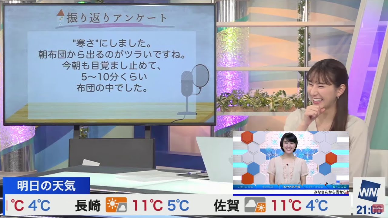 【白井ゆかり】キャスター人生の半分はモーニングなゆかりん【ウェザーニュースLiVE】