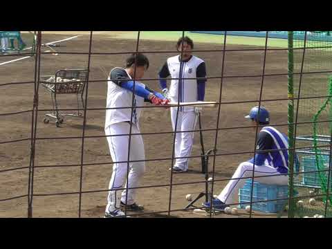 2023年3月9日 オープン戦 東北楽天 ー 横浜DeNA 上甲選手の試合前打撃練習風景