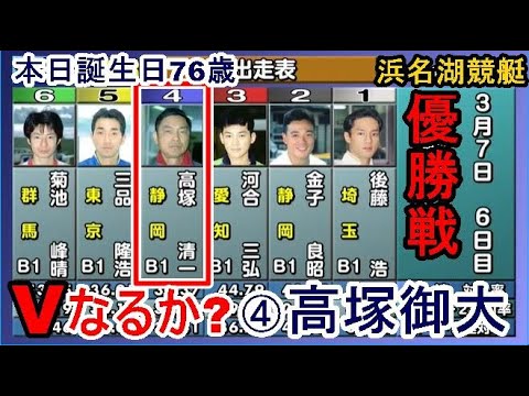 【浜名湖競艇優勝戦】最年長Vなるか？76歳④高塚御大、本日誕生日