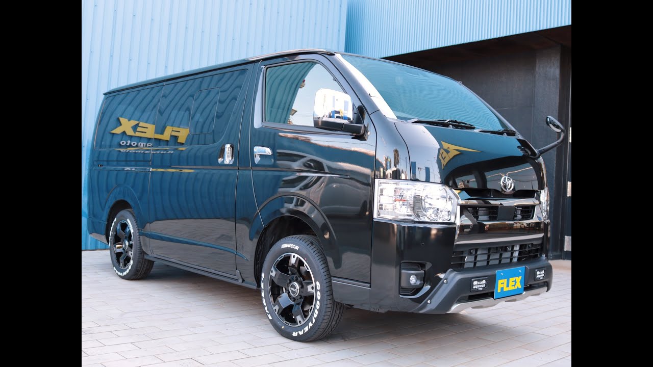 KT2115 未登録新車　ハイエースダークプライムⅡ　ディーゼル４ＷＤ　スライドドア小窓付き　アゲ系カスタム　5人乗り　FLEXカスタム　フレックス熊本店