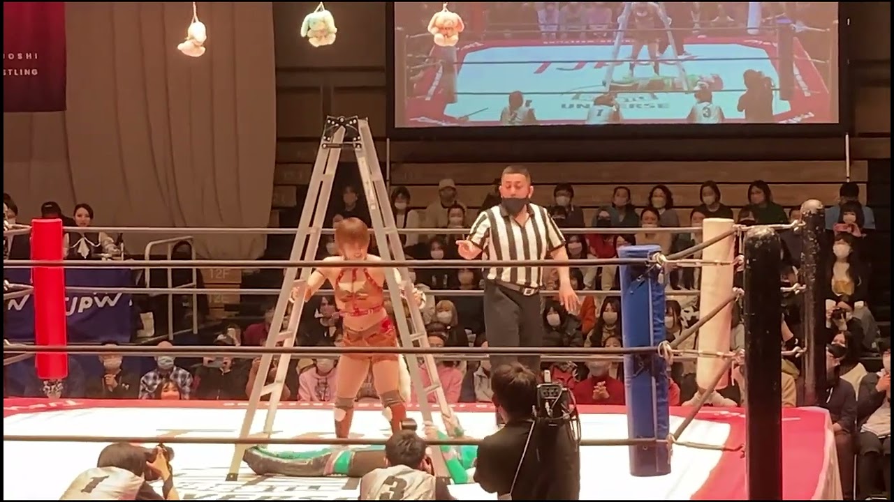 ハシゴを振り回して踏んづける！！