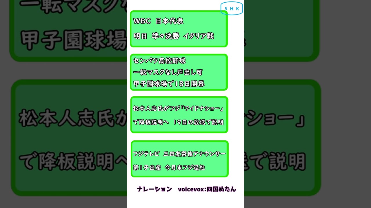 1分間で分かる 雑なニュース#314【ザッツニュー！】 2023.03.15 #short