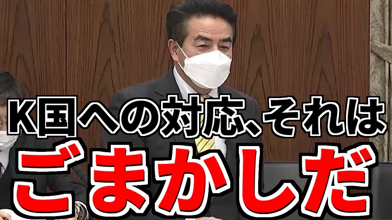 【佐藤正久】そんな対応では、またK国に、ひっくり返されるぞ！！これでは、また同じ歴史の繰り返しになってしまうぞ！【国会切り抜き】