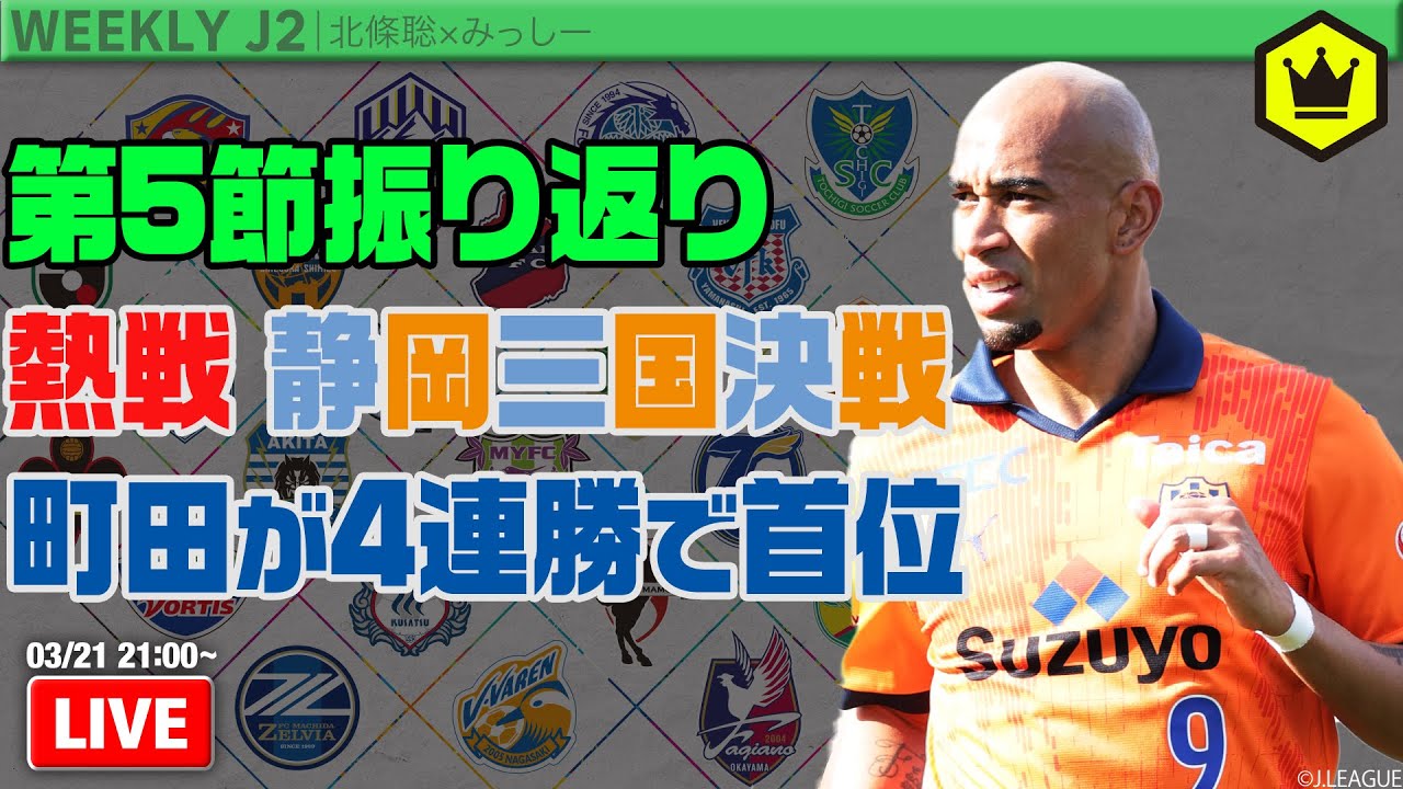 J2第5節振り返り！ J1得点王サンタナが目覚めの2発｜#週刊J2 2023.03.21