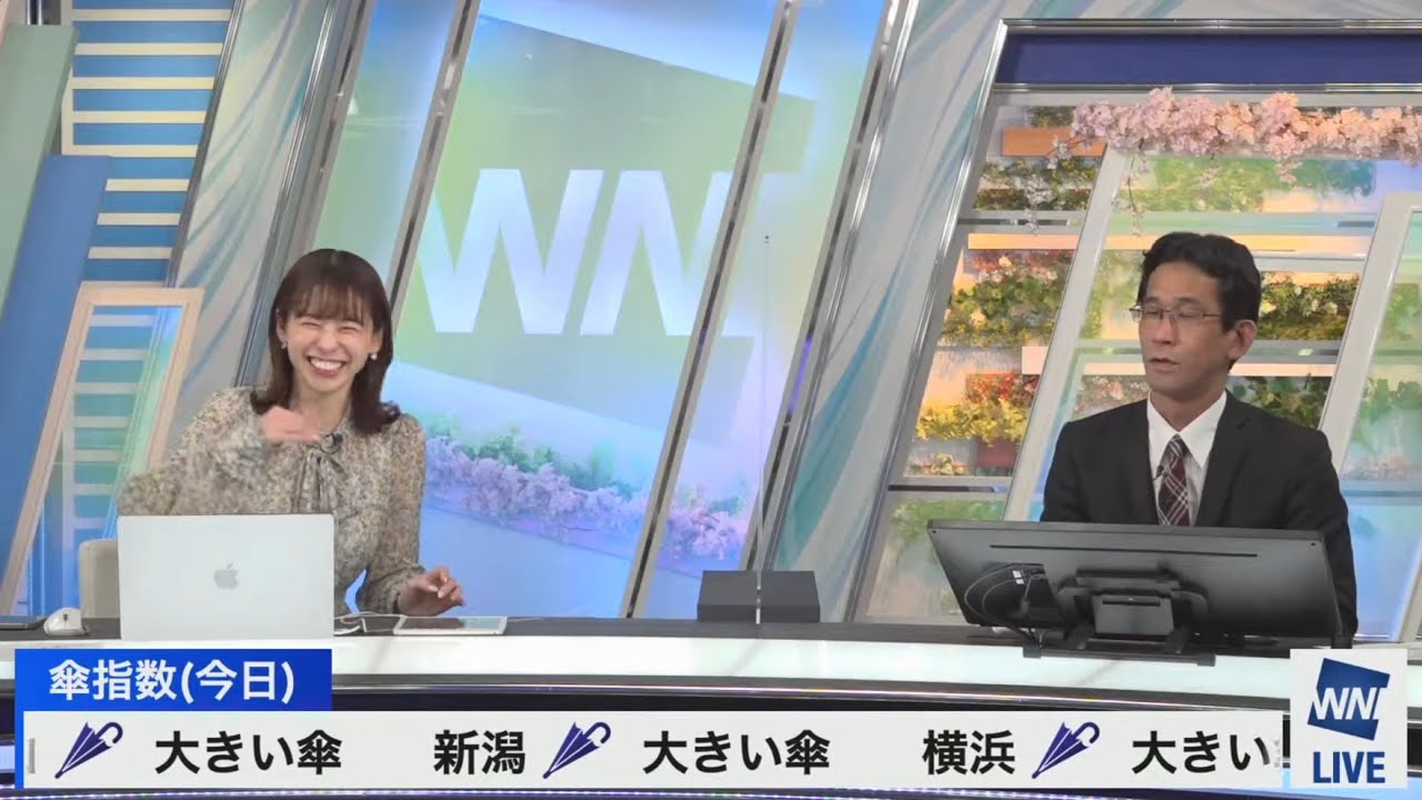 [高山奈々×山口剛央]ななちゃんの傘持ってきましたかの質問に被せ気味で傘持ってきてないですと言った雨に強い山口さん