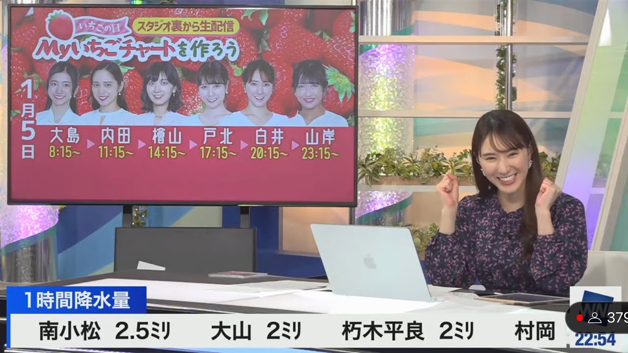 [白井ゆかり]明日6種類のいちご🍓が食べられる企画があって嬉しいゆかりん