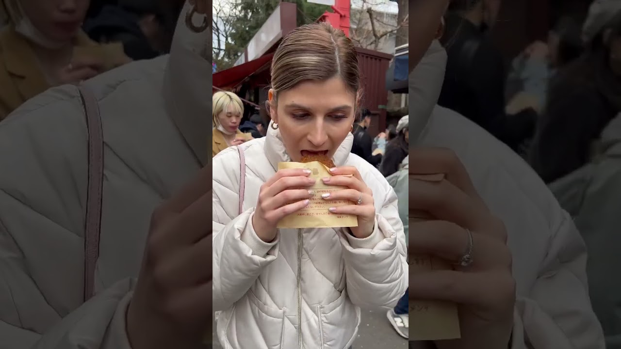 初来日で食欲が抑えられないクロアチア女子。 Enjoy watching a Croatian lady try Japanese food. #short #japan #youtubeshorts
