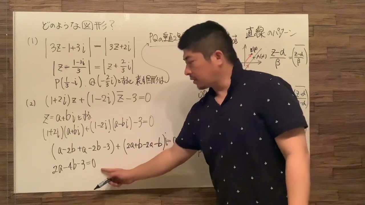 複素数平面　直線と円