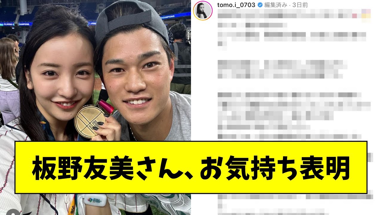 板野友美さん、お気持ち表明【なんJ反応】