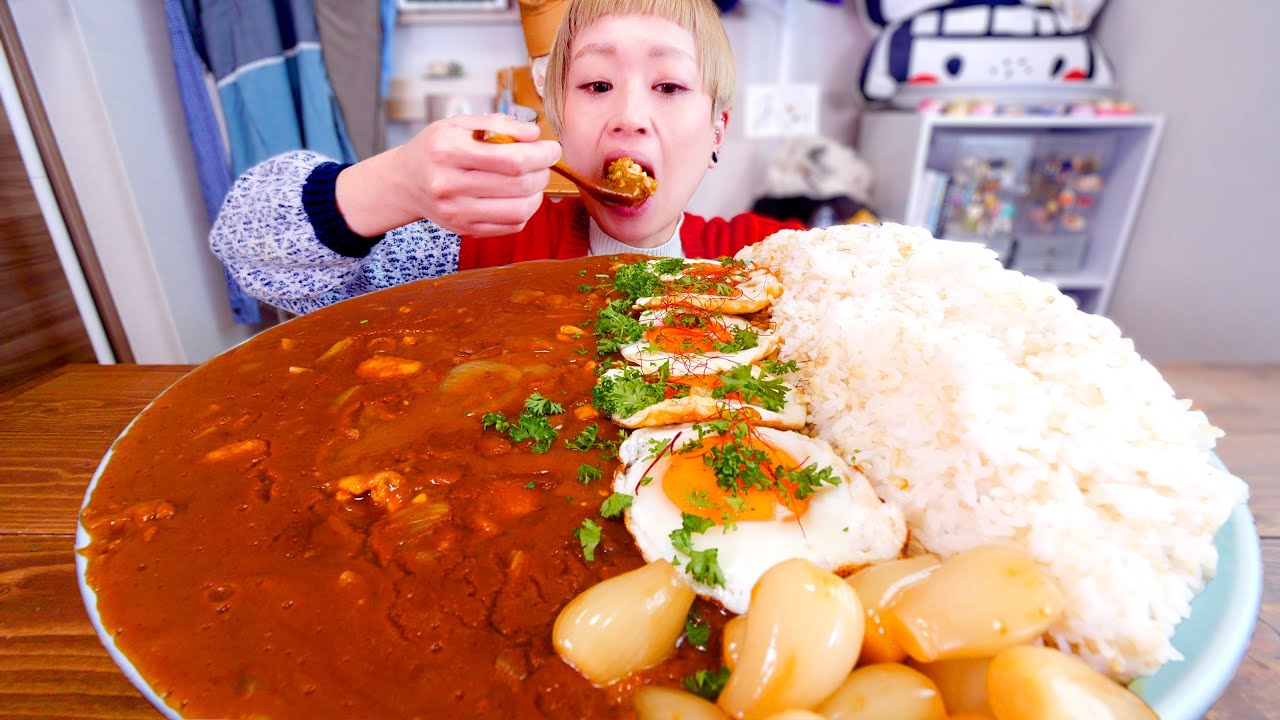 【大食い】6kg超 18人前。辛いカレー食べたい。ジャワカレースパイシーブレンド【モッパン】【MUKBANG】