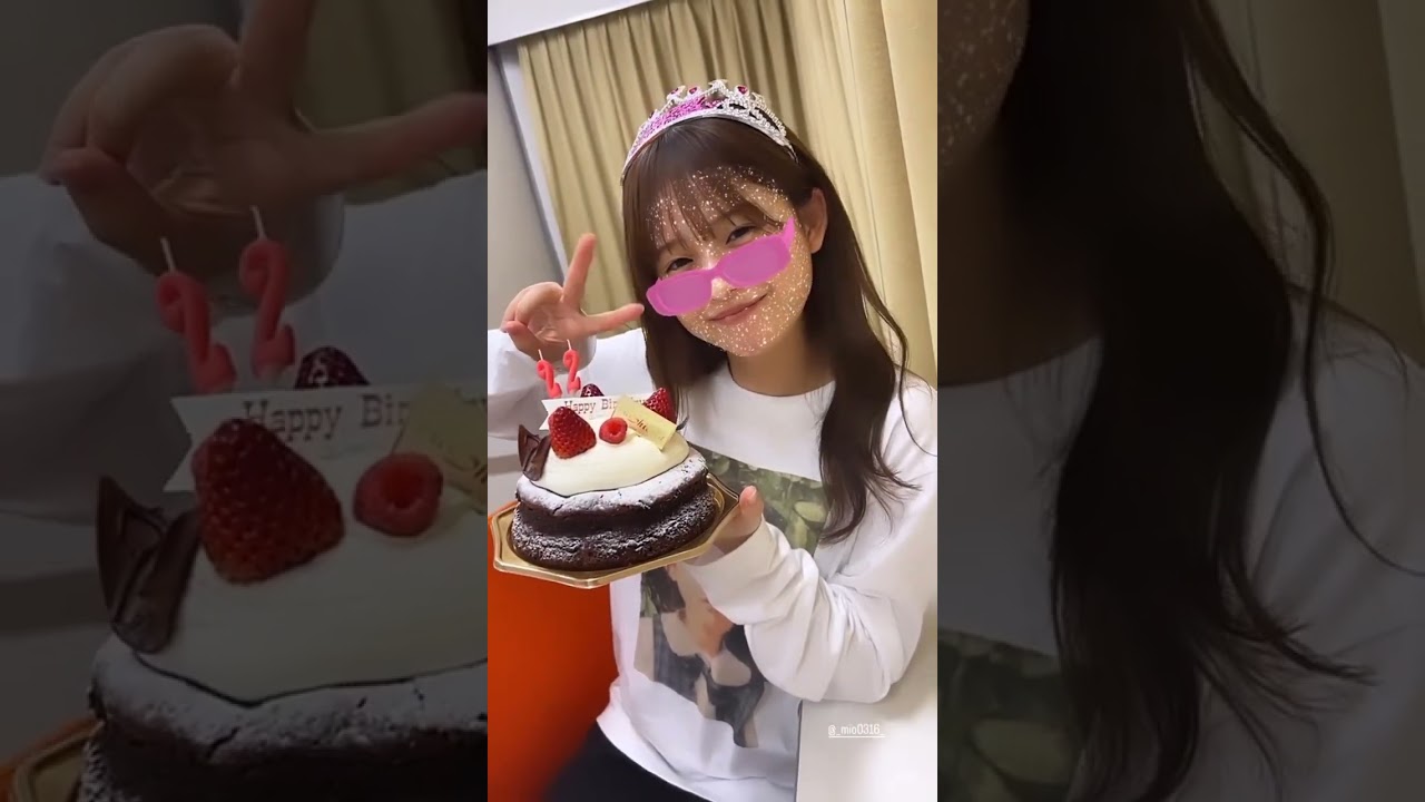 誕生日をお祝いされるSKE48西井美桜ちゃん