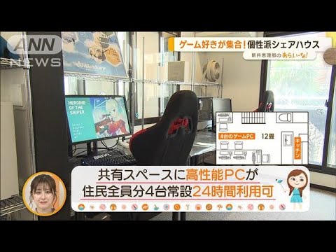 “ゲーム好き”“漫画家の卵”が集う　注目の「個性派シェアハウス」【あらいーな】(2023年4月3日)