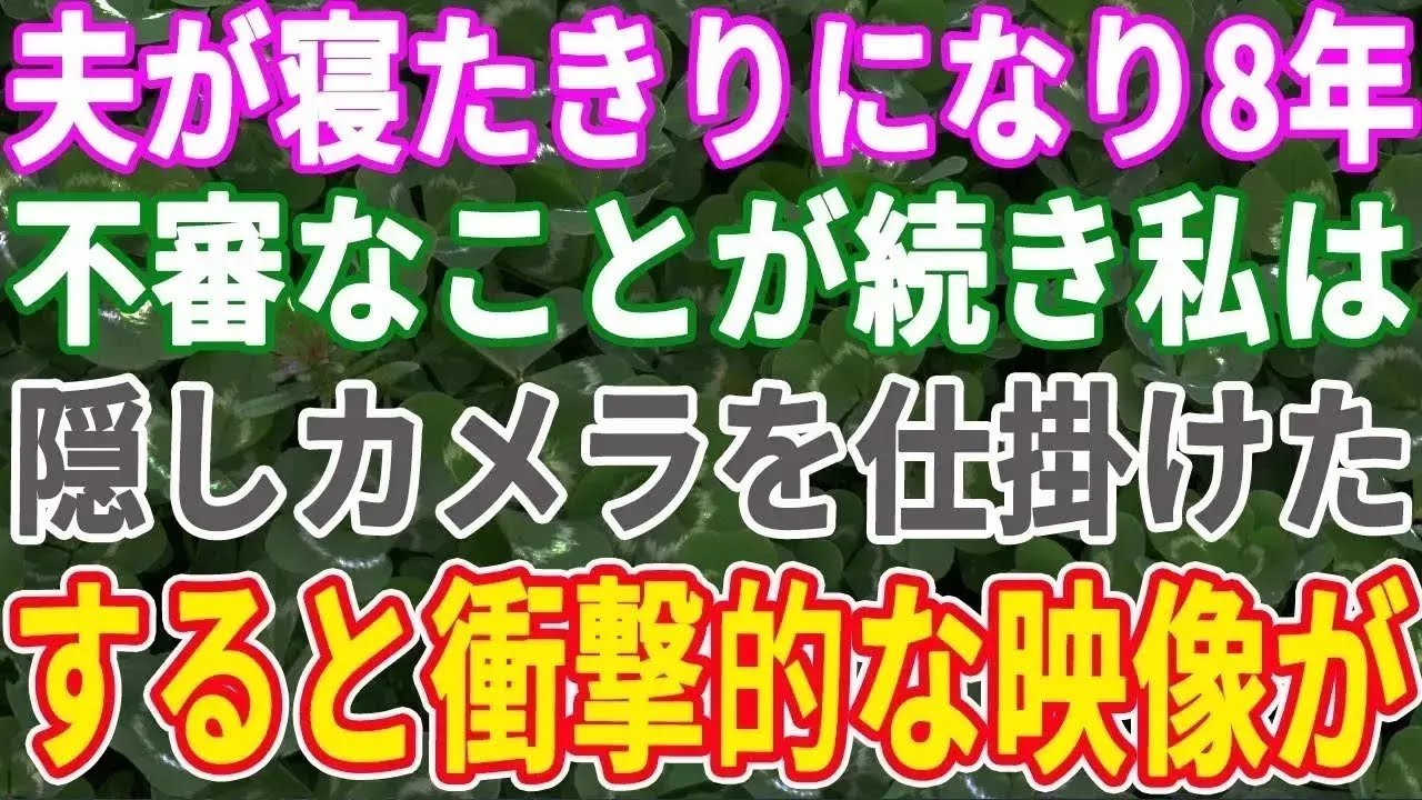 【スカッとする話】夫が寝たきりになり8年。不審なことが続き、隠しカメラを仕掛けた。すると衝撃的な映像が…【修羅場】【総集編】④