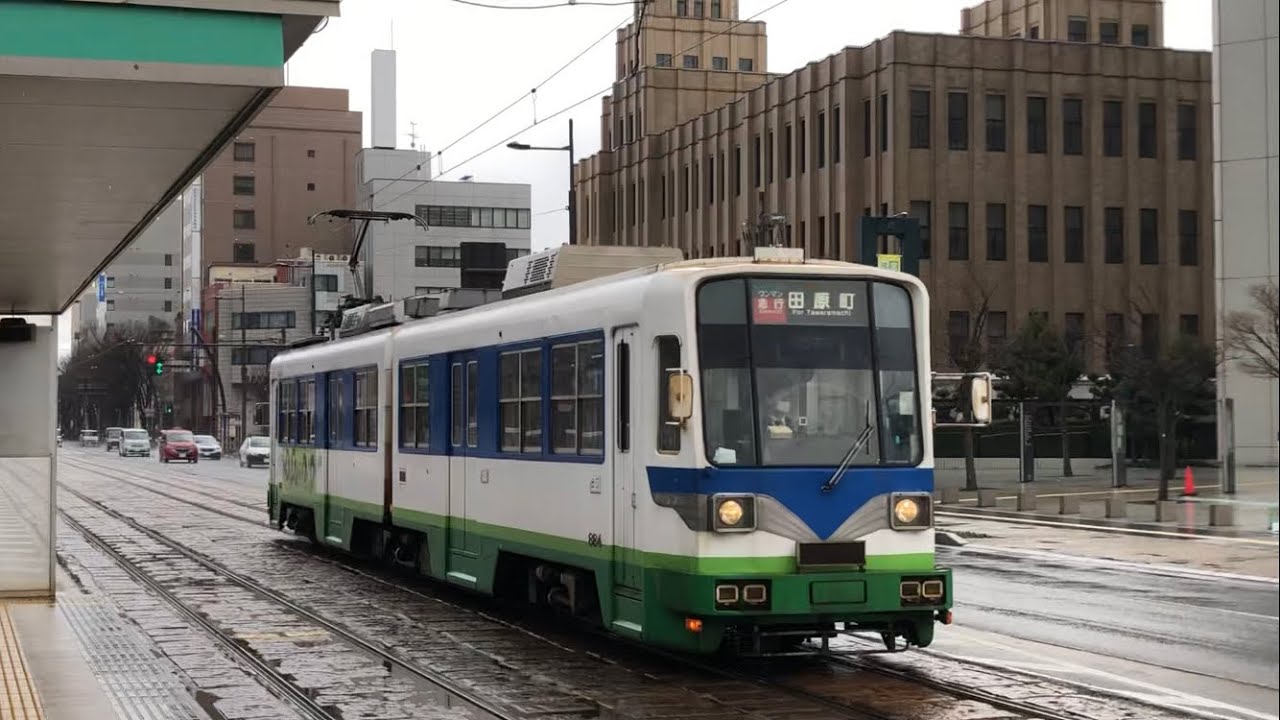 福井鉄道 モ880形と770形の離合
