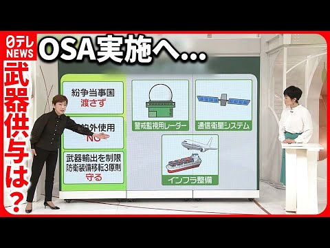 【OSA実施へ】 ODA にできない軍へ支援...  防衛装備移転 3 原則の見直し議論へ