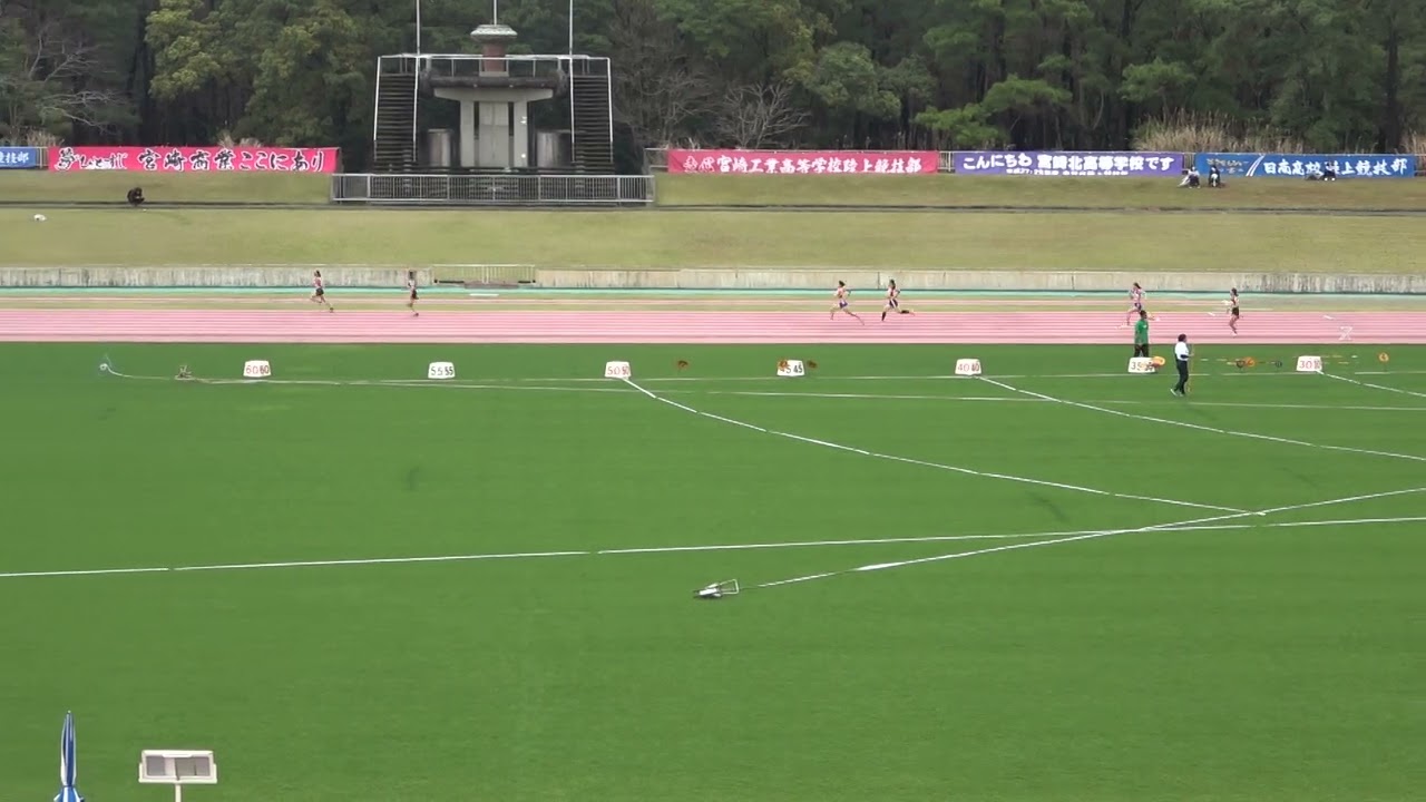20230318130355宮崎県記録会一高女400ｍ3組 大槻 桃子1/宮崎(宮崎大宮高)