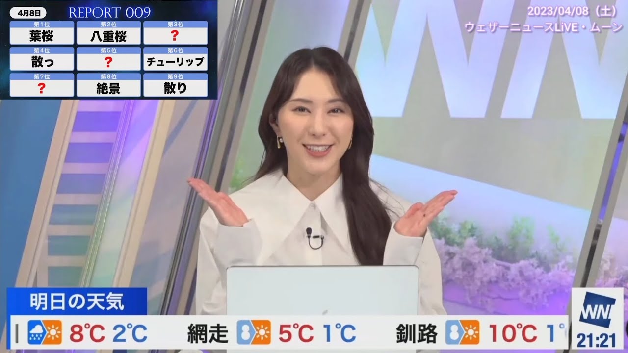 【白井ゆかり】REPORT 009で新システムを試されるゆかりん🦀（23/04/08 21:21〜）【ウェザーニュースLiVE】
