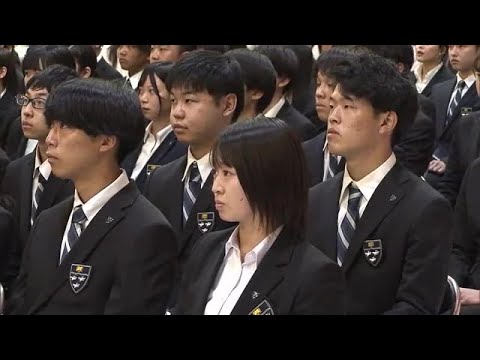 ＩＰＵ・環太平洋大学で入学式　新入生も“マスクを外して” 　４年ぶりに保護者も参加【岡山】 (23/04/02 17:37)