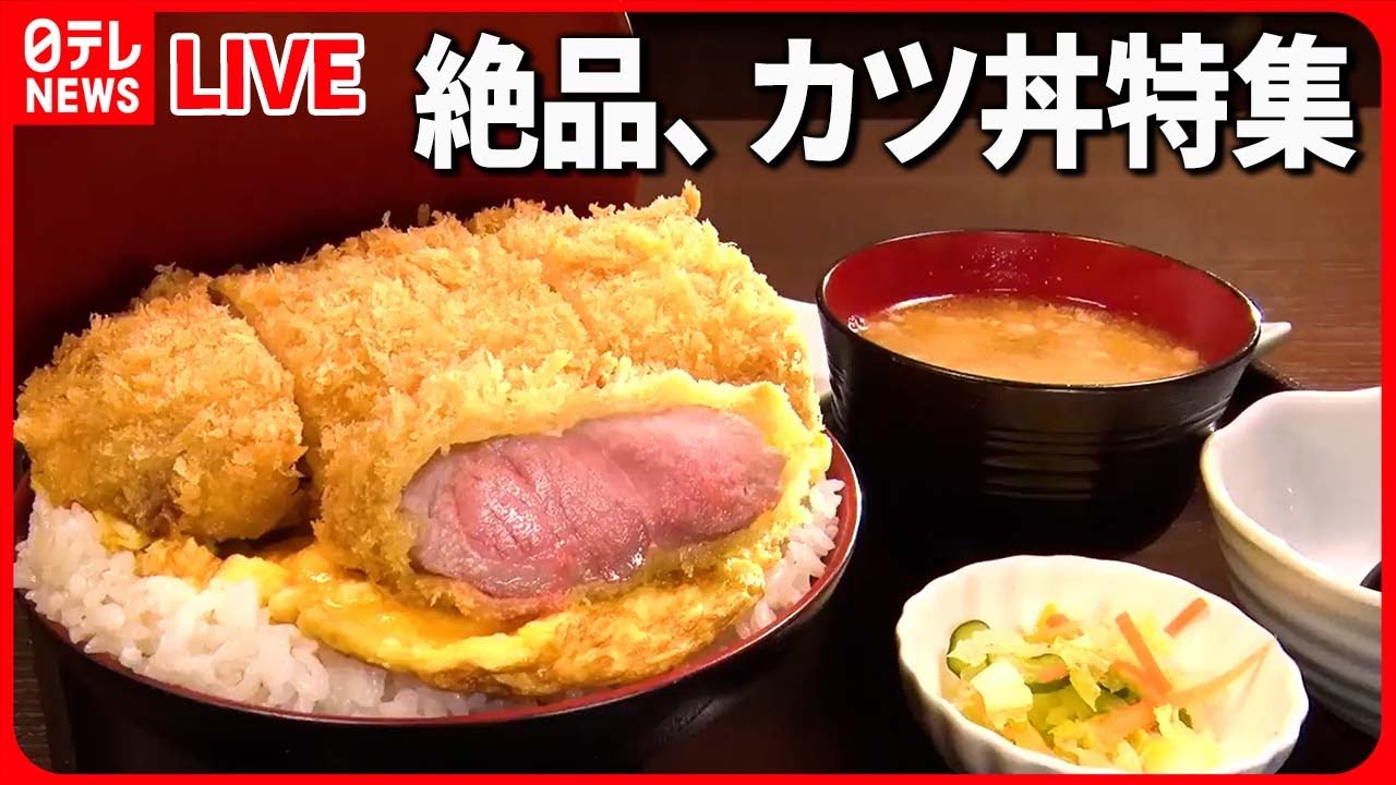 【カツ丼まとめ】溢れる肉汁、極厚トンカツ丼 / 絡みあうデミグラスソース！オリジナルカツ丼 / とろとろ卵にサックサクのカツ丼 （日テレNEWS LIVE）