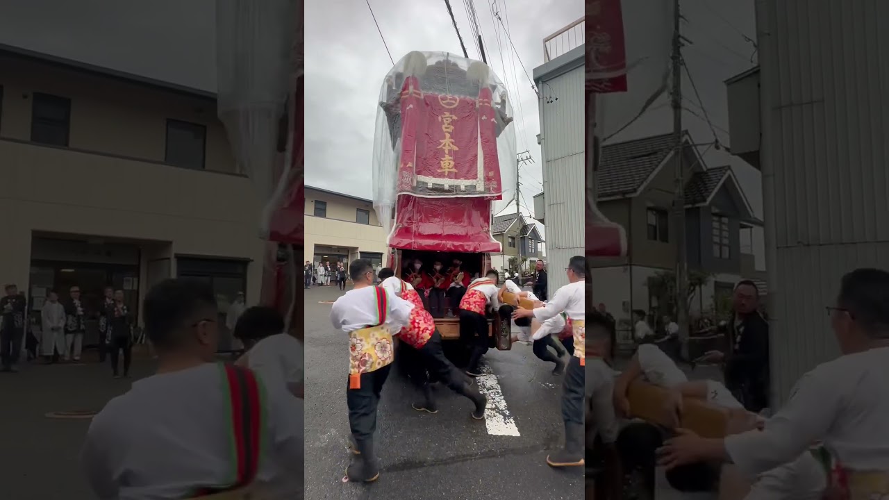 長尾部祭礼　上￼ケ宮本車　曳き初　2023年4月7日