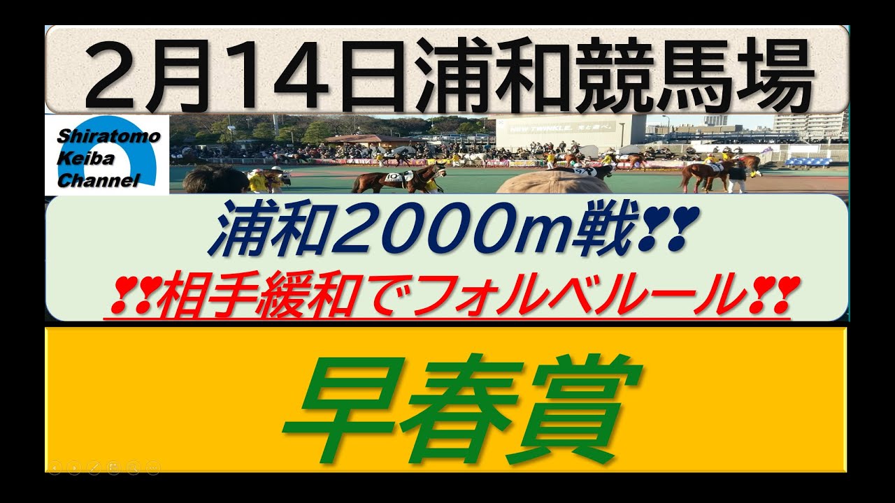 【競馬予想】早春賞！～2023年2月14日 浦和競馬場 ：2―25