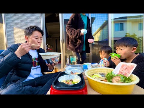 33歳の楽しみは休日晩酌。陽が落ちる前に裏庭で春の天ぷらパーティー