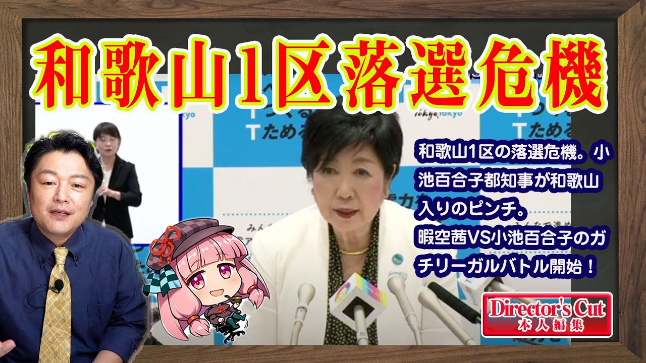 和歌山1区の落選危機。小池百合子都知事が和歌山入りのピンチ。暇空茜VS小池百合子のガチリーガルバトル開始！｜ライブ【切りぬき】（公式・本人）#165