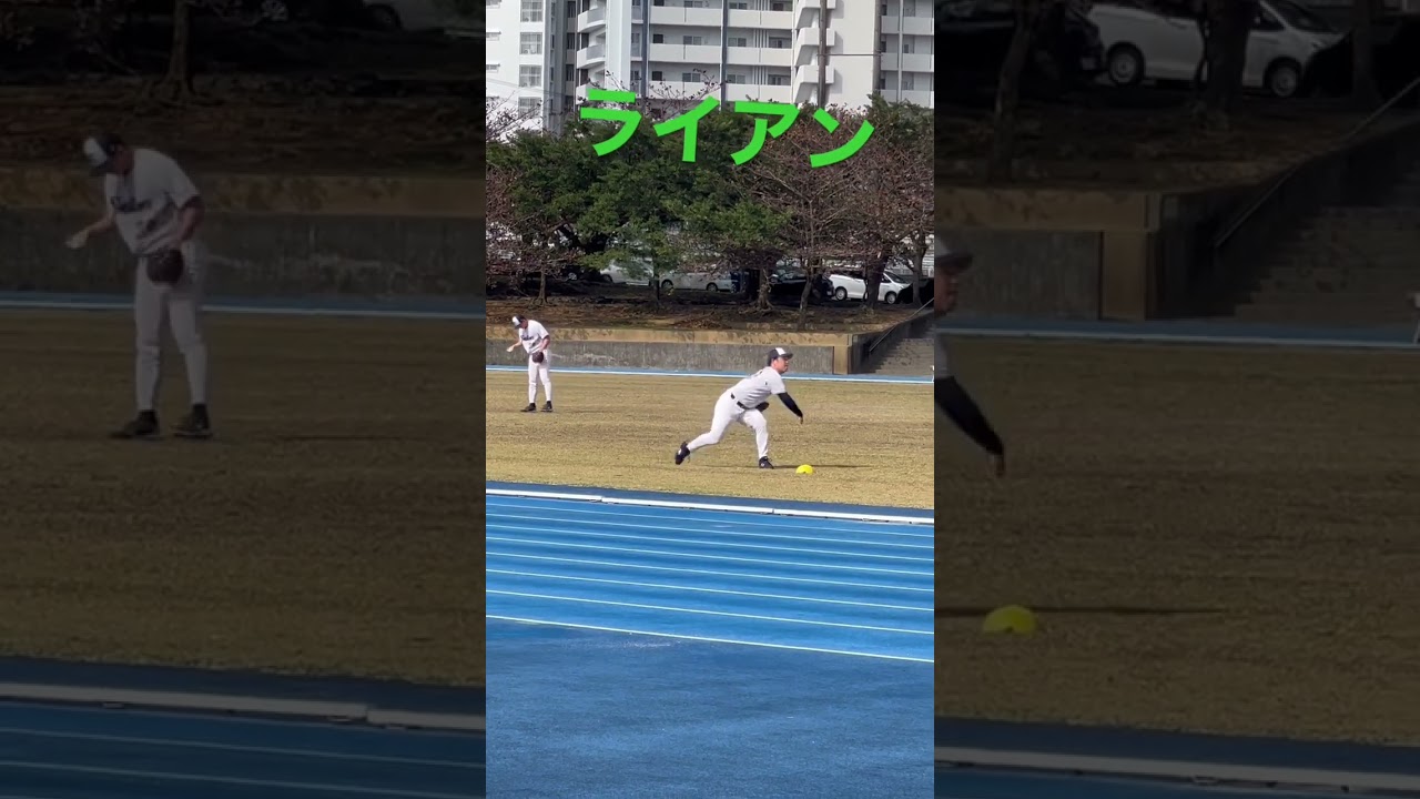 小川泰弘選手キャッチボール　ヤクルトスワローズキャンプ