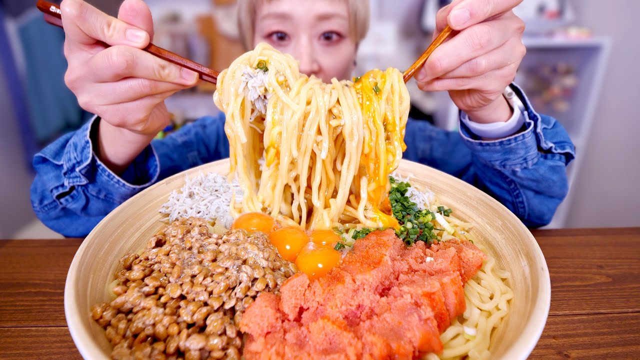 【大食い】TKMが簡単で美味しすぎたので12玉。たまごかけめん食べたい。【モッパン】【MUKBANG】